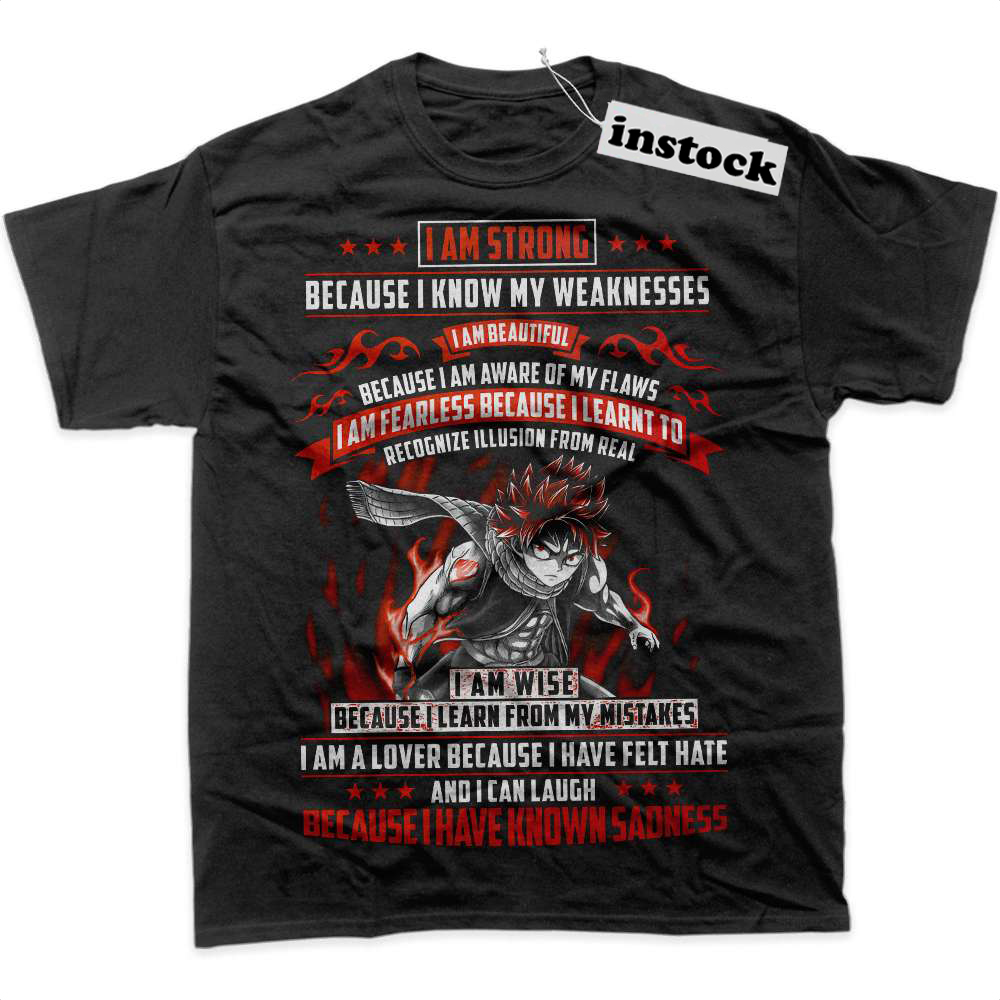 Natsu Dragneel Shirt, Fairy Tail Shirt, Anime Shirt, Graphic T-Shirt