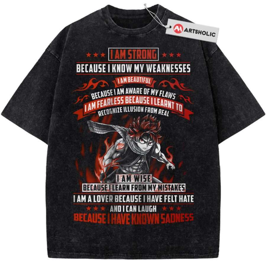 Alternative view of Natsu Dragneel Shirt, Fairy Tail Shirt, Anime Shirt, Vintage T-Shirt