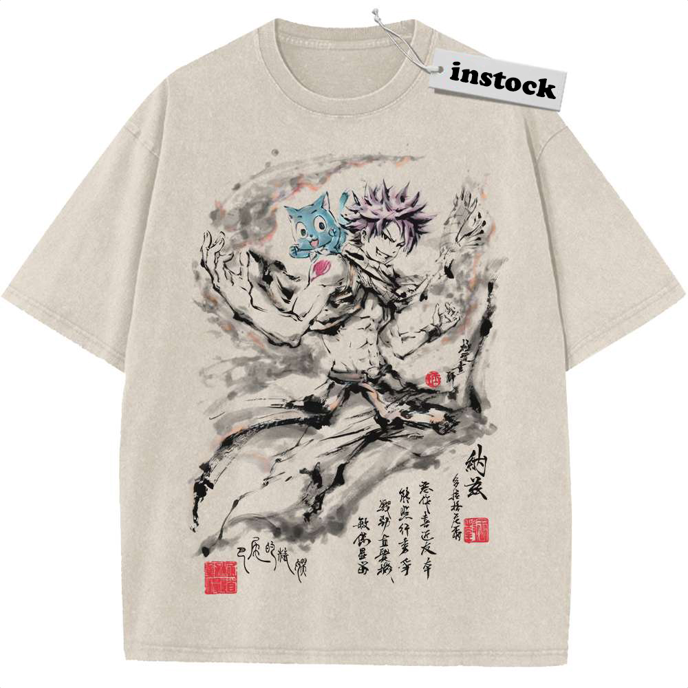 Natsu Dragneel Shirt, Fairy Tail Shirt, Anime Shirt, Vintage T-Shirt