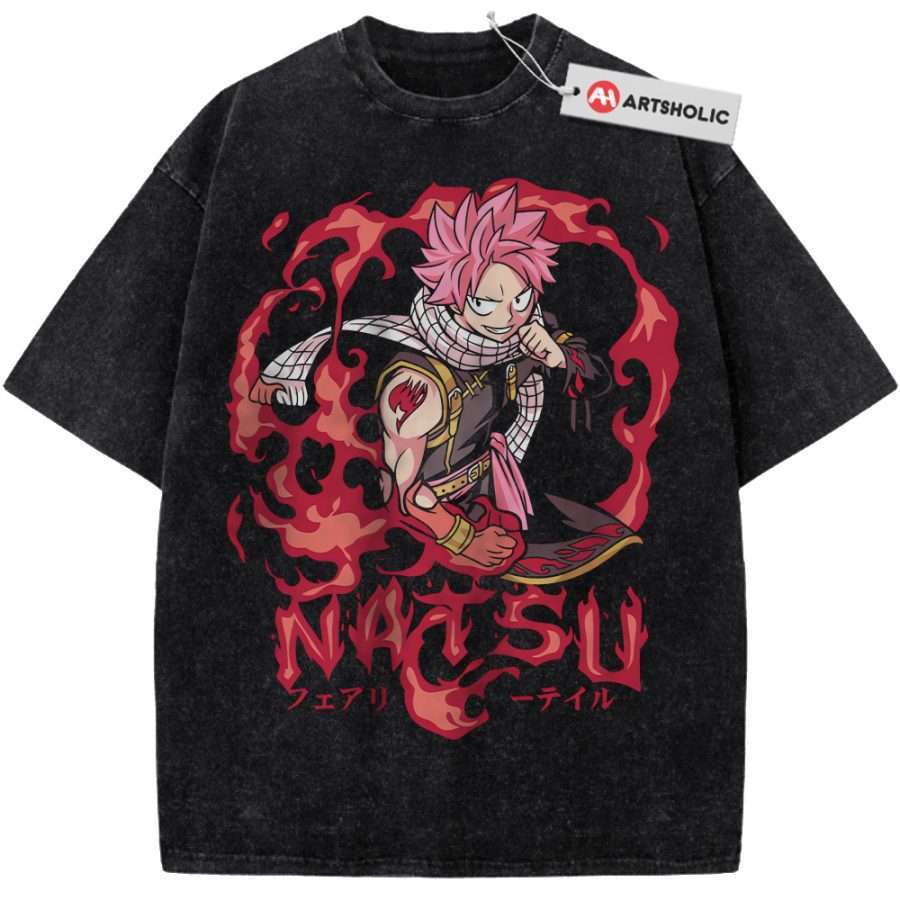 Alternative view of Natsu Dragneel Shirt, Fairy Tail Shirt, Anime Shirt, Vintage Tee
