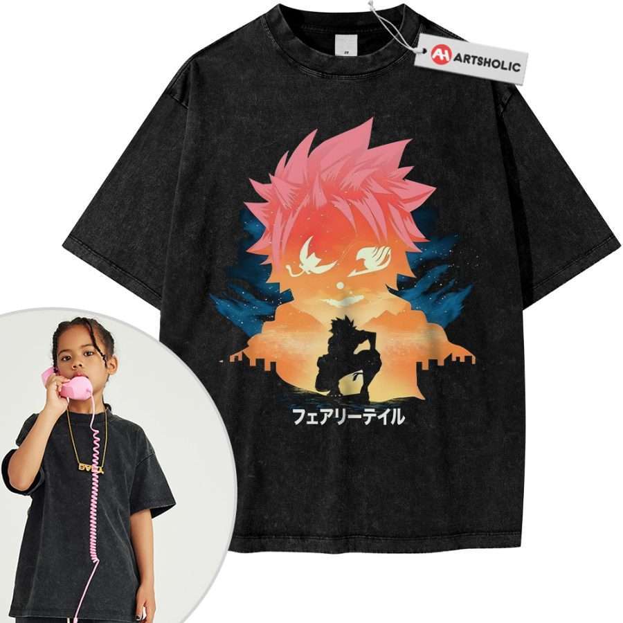 Alternative view of Natsu Dragneel Shirt For Kids, Fairy Tail Shirt For Kids, Anime Shirt For Kids, Vintage T-Shirt For Kids