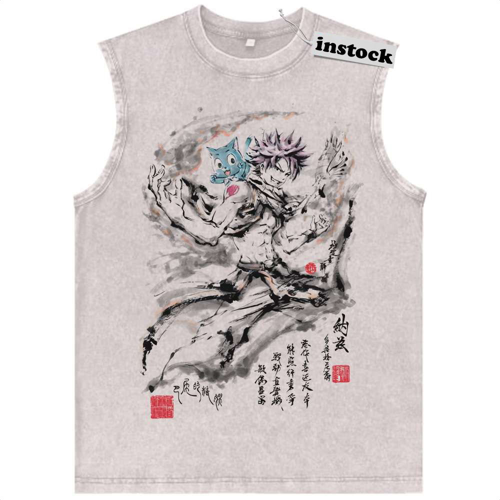 Natsu Dragneel Tank Top, Fairy Tail Tank Top, Anime Tank Top, Vintage Tank Top