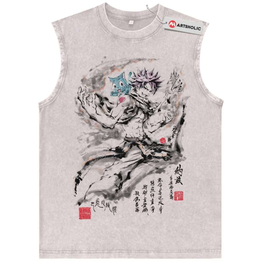 Alternative view of Natsu Dragneel Tank Top, Fairy Tail Tank Top, Anime Tank Top, Vintage Tank Top