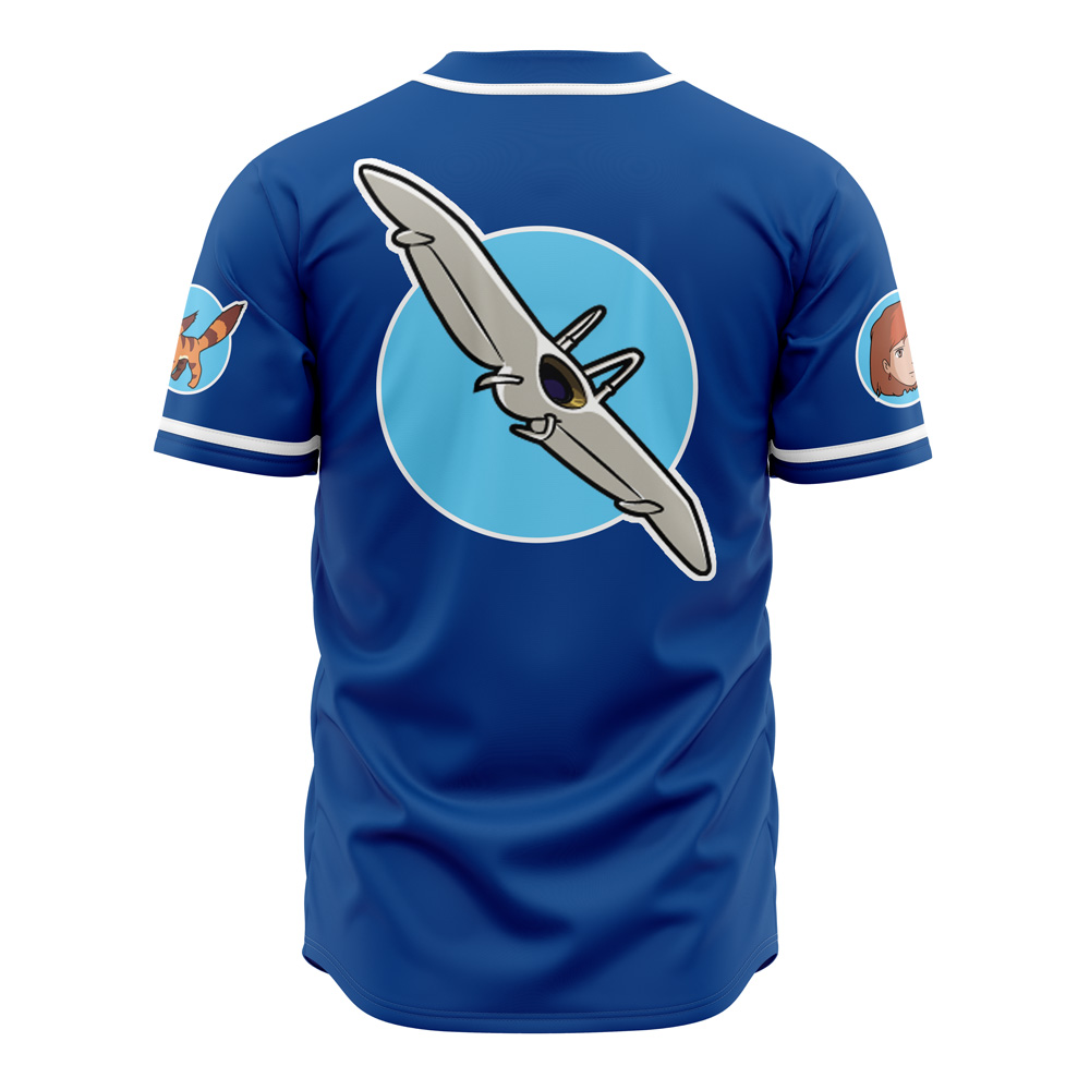 Alternative view of Nausicaa of the Valley of the Wind Studio Ghibli Baseball Jersey
