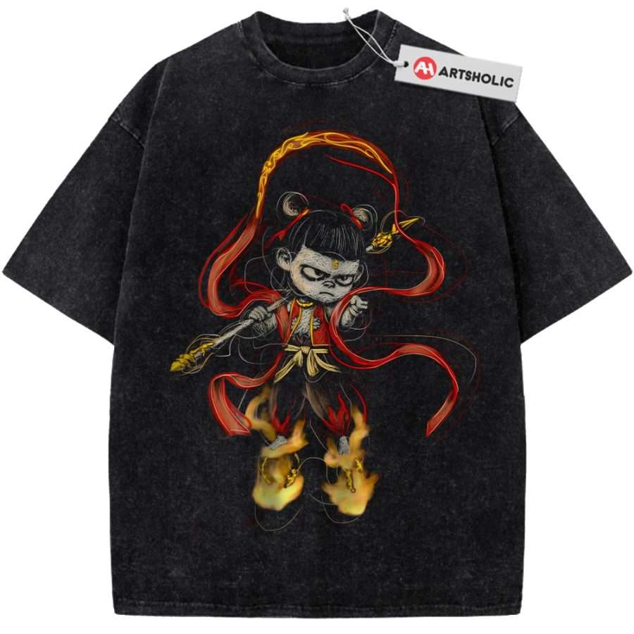 Alternative view of Ne Zha Shirt, Animated Shirt, Vintage T-Shirt