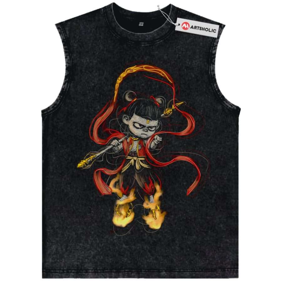 Alternative view of Ne Zha Tank Top, Animated Tank Top, Vintage Tank Top