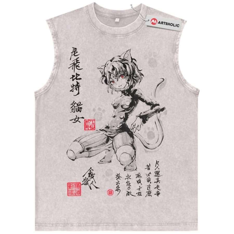 Alternative view of Neferpitou Tank Top, Hunter x Hunter Tank Top, HxH Tank Top, Anime Tank Top, Vintage Tank Top