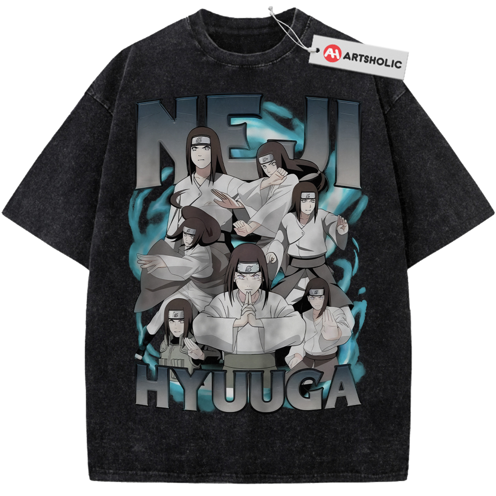 Alternative view of Neji Hyuga Shirt, Naruto Shirt, Anime Shirt, Vintage T-Shirt