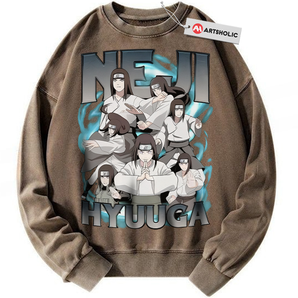 Alternative view of Neji Hyuga Sweatshirt, Naruto Sweatshirt, Anime Sweatshirt, Vintage Sweatshirt