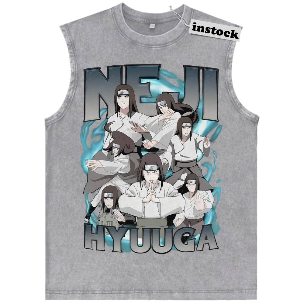 Neji Hyuga Tank Top, Naruto Tank Top, Anime Tank Top, Vintage Tank Top