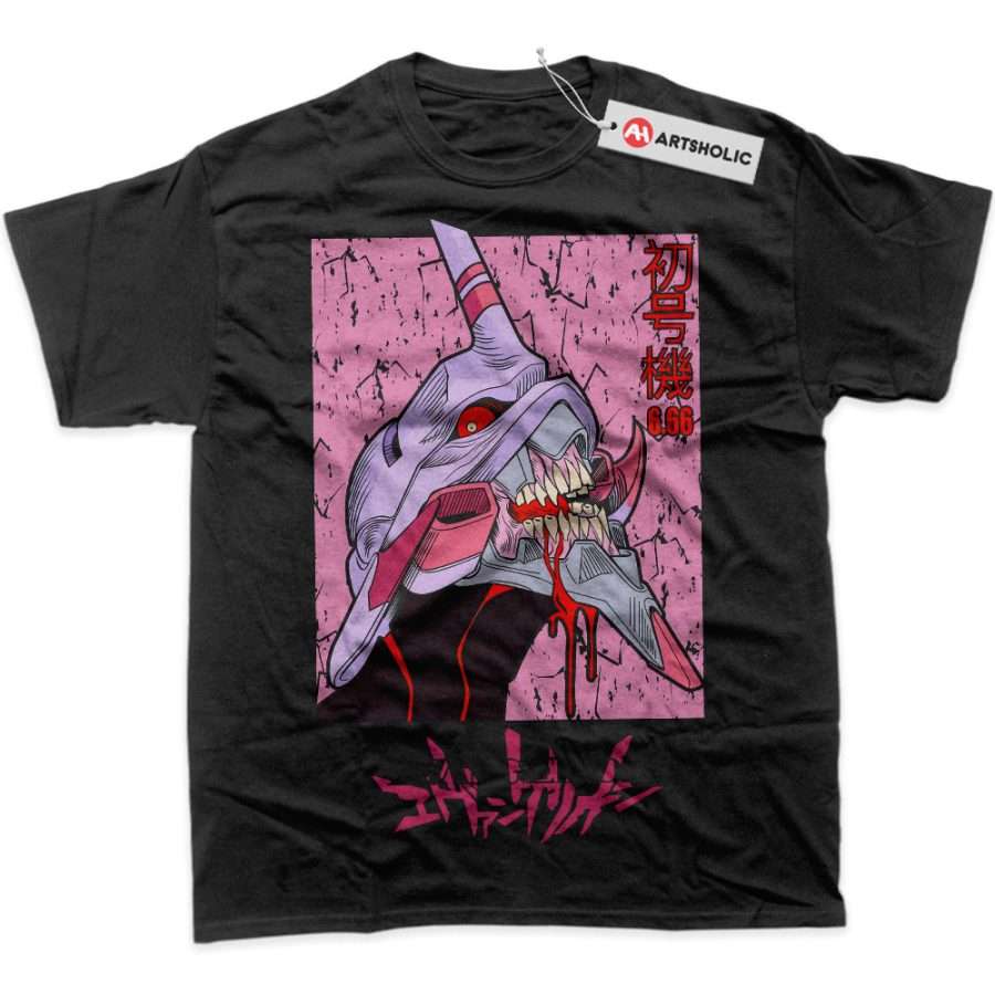 Alternative view of Neon Genesis Evangelion Shirt, Anime Shirt, Graphic T-Shirt