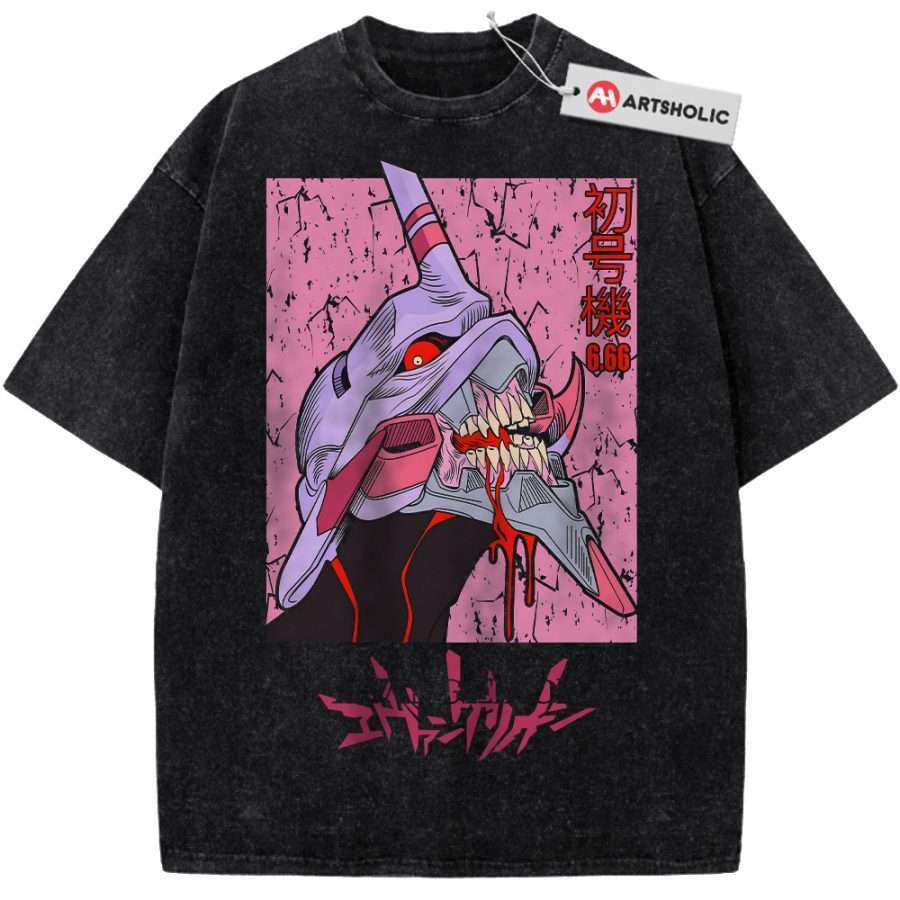 Alternative view of Neon Genesis Evangelion Shirt, Anime Shirt, Vintage T-Shirt