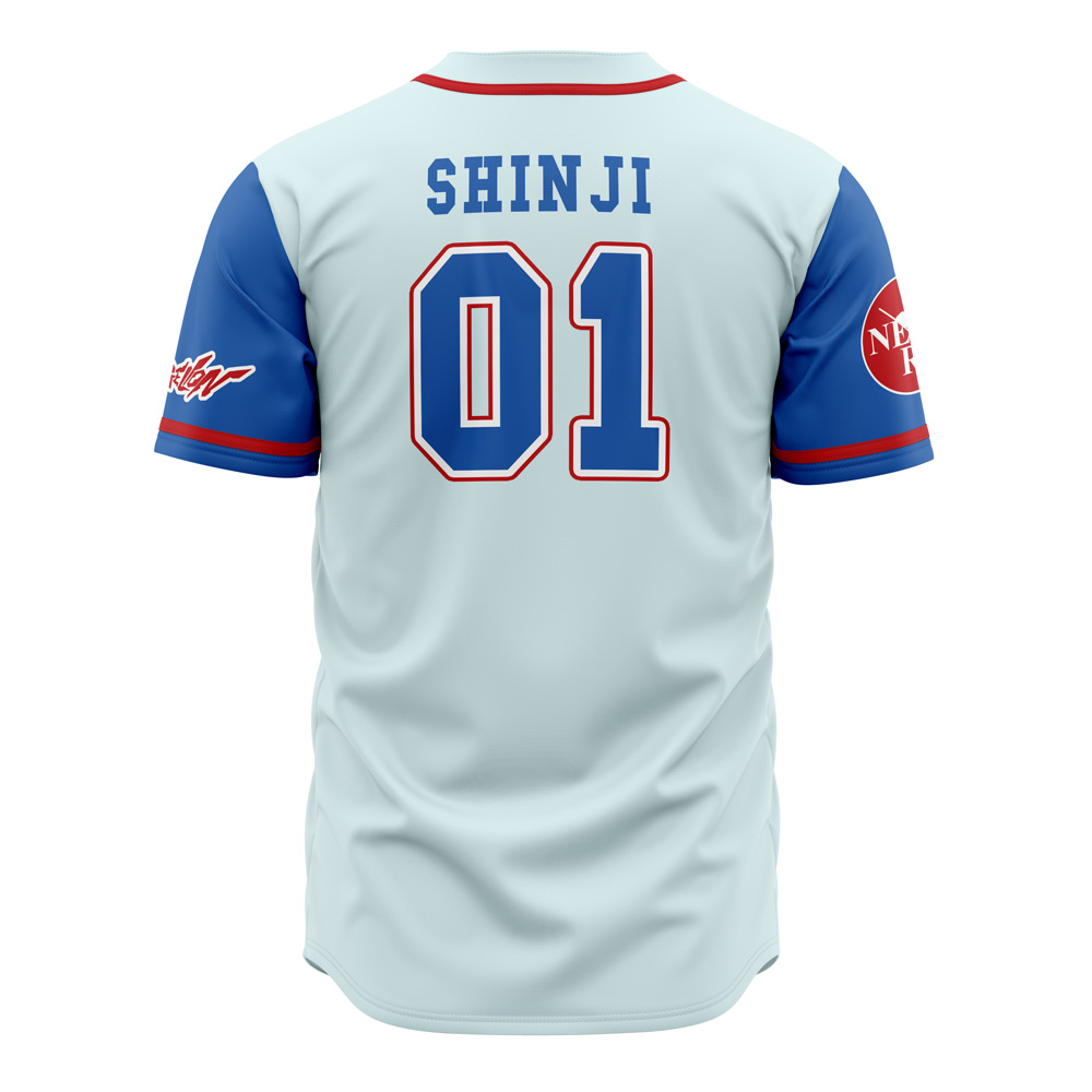 Alternative view of NERV Shinji Eva Baseball Jersey