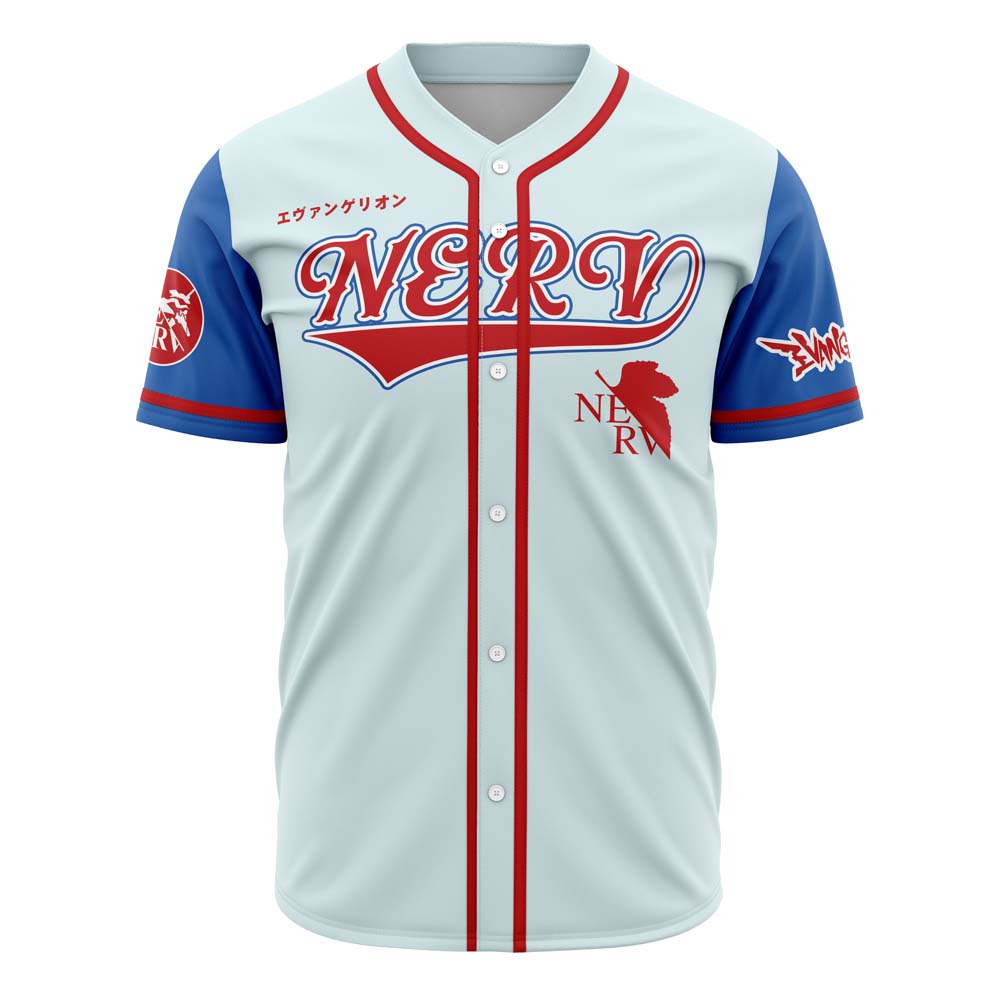 NERV Shinji Evangelion Custom Baseball Jersey - Otaku Hall