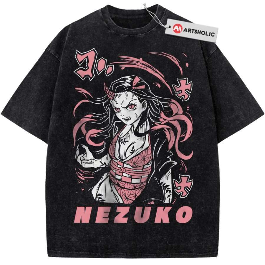 Alternative view of Nezuko Kamado Shirt, Demon Slayer Shirt, Anime Shirt, Vintage T-Shirt