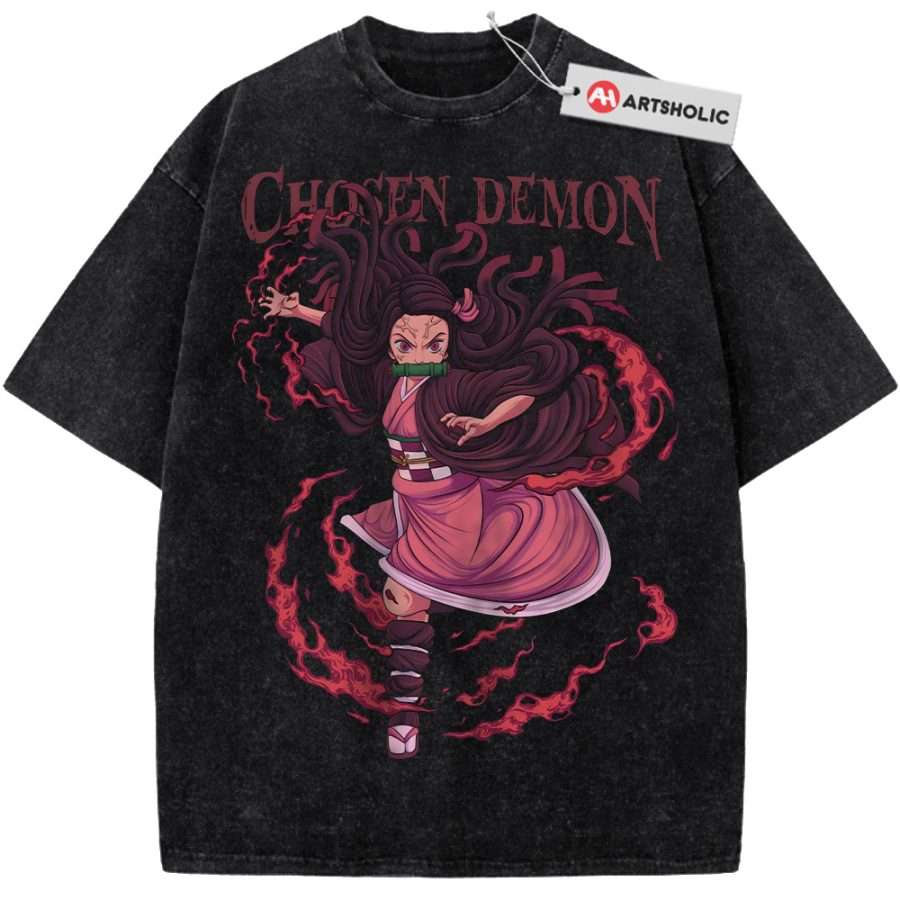 Alternative view of Nezuko Kamado Shirt, Demon Slayer Shirt, Anime Shirt, Vintage T-Shirt