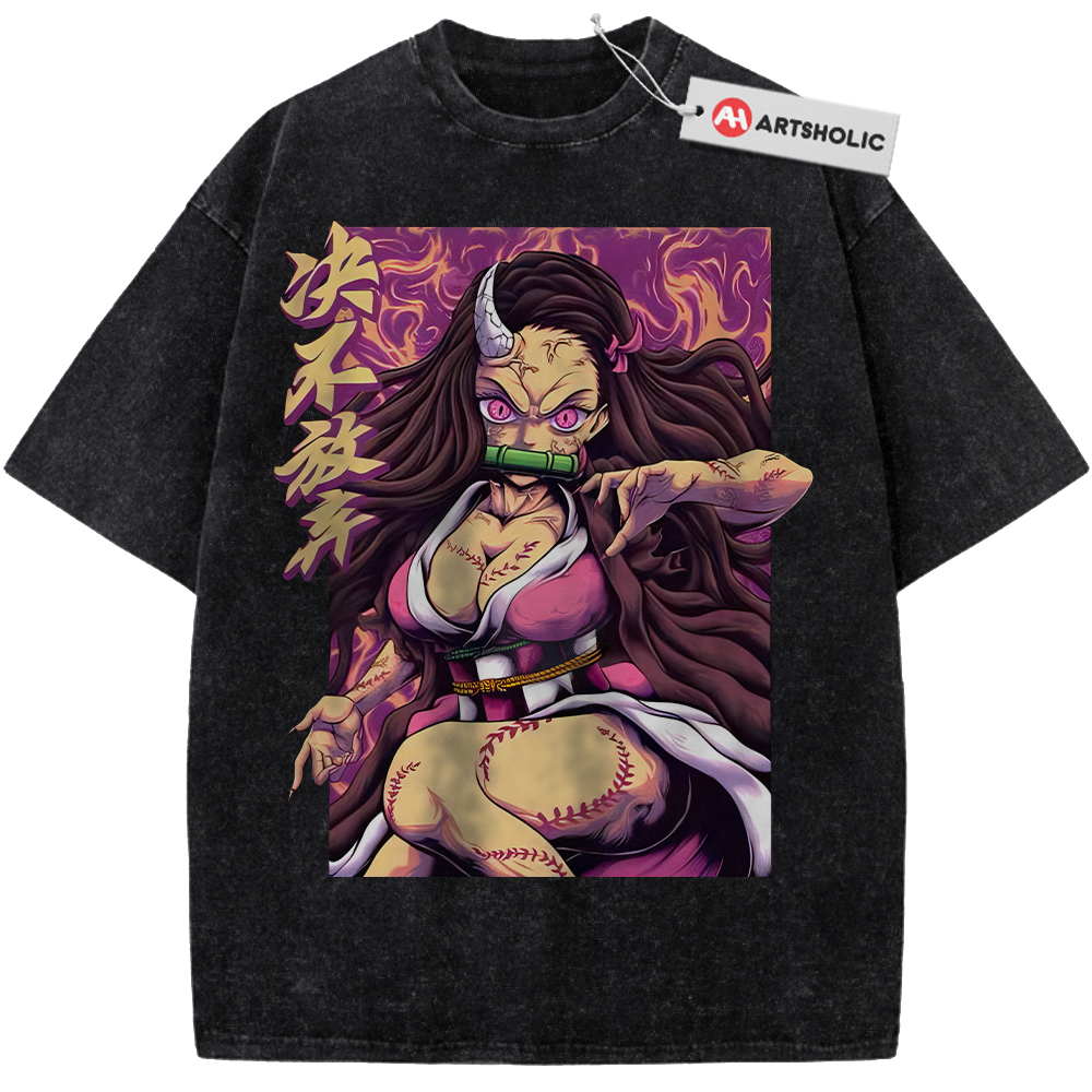 Alternative view of Nezuko Kamado Shirt, Demon Slayer Shirt, Anime Shirt, Vintage T-Shirt