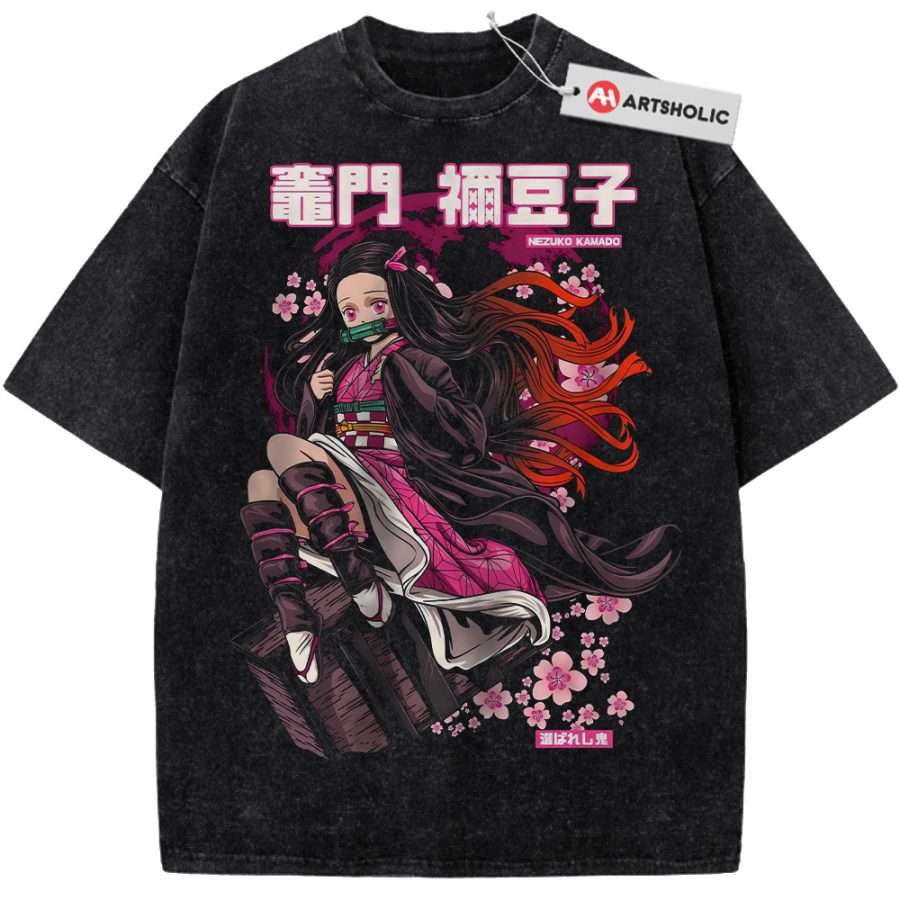 Alternative view of Nezuko Kamado Shirt, Demon Slayer Shirt, Anime Shirt, Vintage Tee