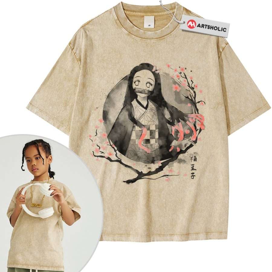 Alternative view of Nezuko Kamado Shirt For Kids, Demon Slayer Shirt For Kids, Anime Shirt For Kids, Vintage Tee For Kids