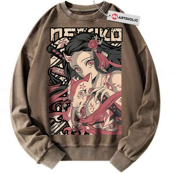 Alternative view of Nezuko Kamado Sweatshirt, Demon Slayer Sweatshirt, Anime Sweatshirt, Vintage Sweater