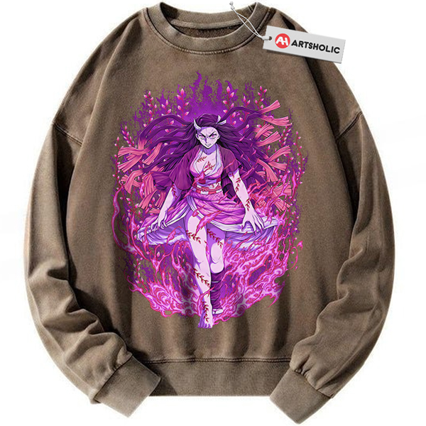 Alternative view of Nezuko Kamado Sweatshirt, Demon Slayer Sweatshirt, Anime Sweatshirt, Vintage Sweatshirt