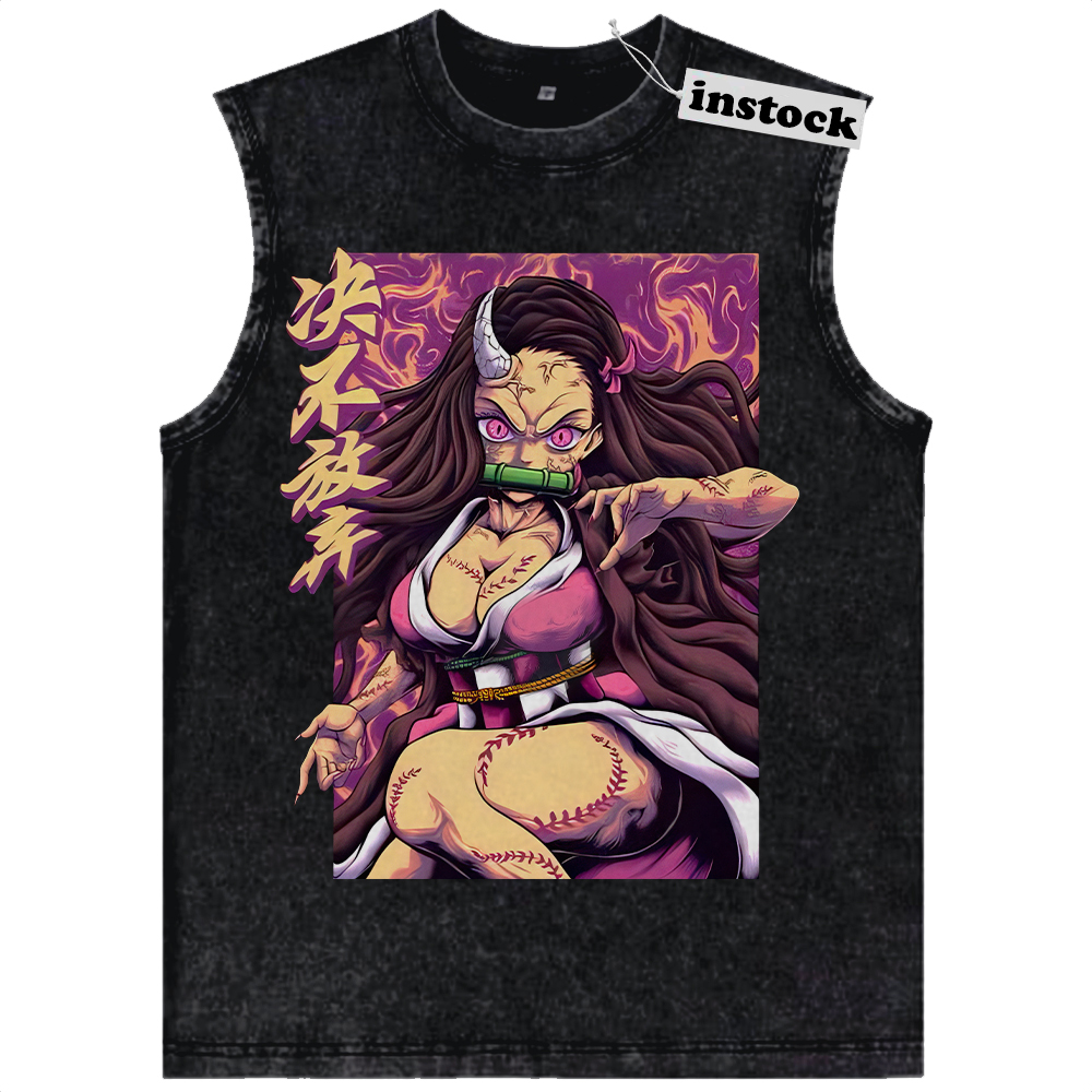 Nezuko Kamado Tank Top, Demon Slayer Tank Top, Anime Tank Top, Vintage Tank Top