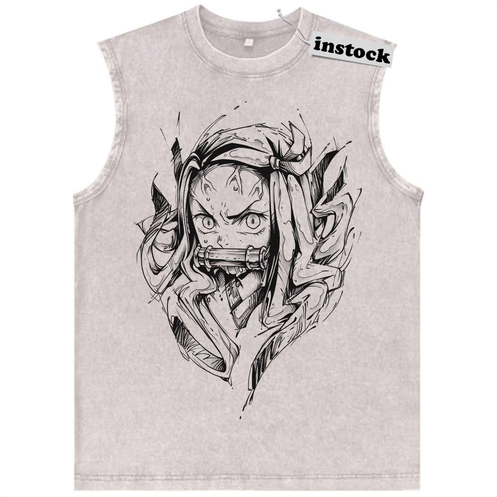 Nezuko Kamado Tank Top, Demon Slayer Tank Top, Anime Tank Top, Vintage Tank Top