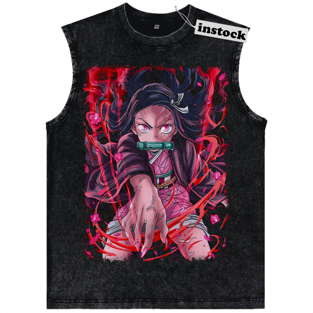 Nezuko Kamado Tank Top, Demon Slayer Tank Top, Anime Tank Top, Vintage Tank Top