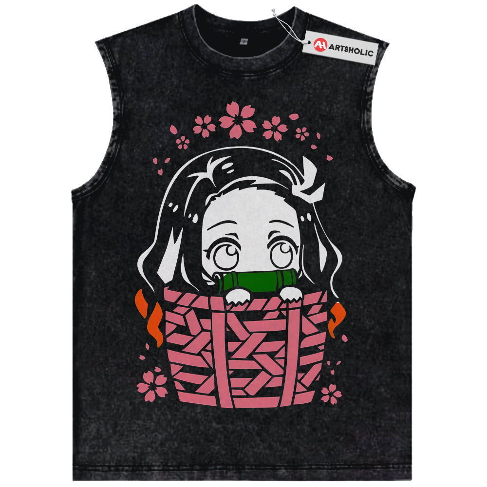 Nezuko Kamado Tank Top, Demon Slayer Tank Top, Anime Tank Top, Vintage Tank Top