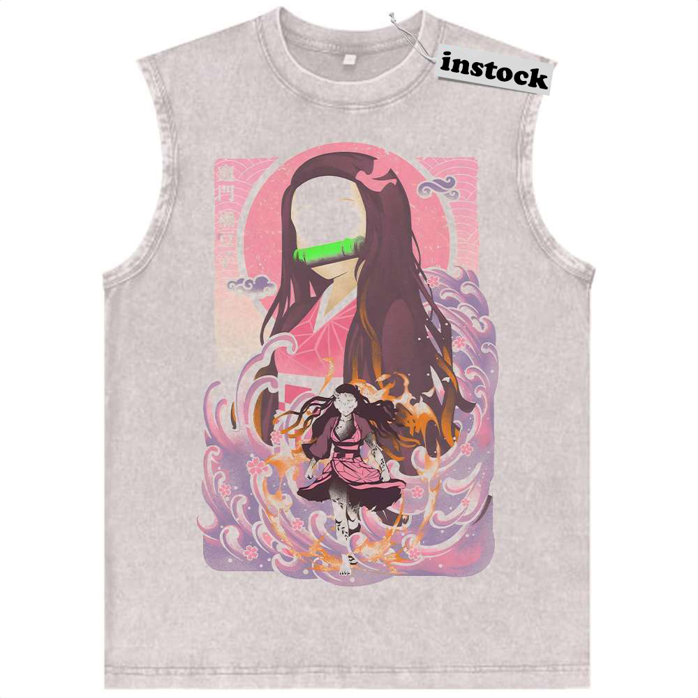 Nezuko Kamado Tank Top, Demon Slayer Tank Top, Anime Tank Top, Vintage Tank Top