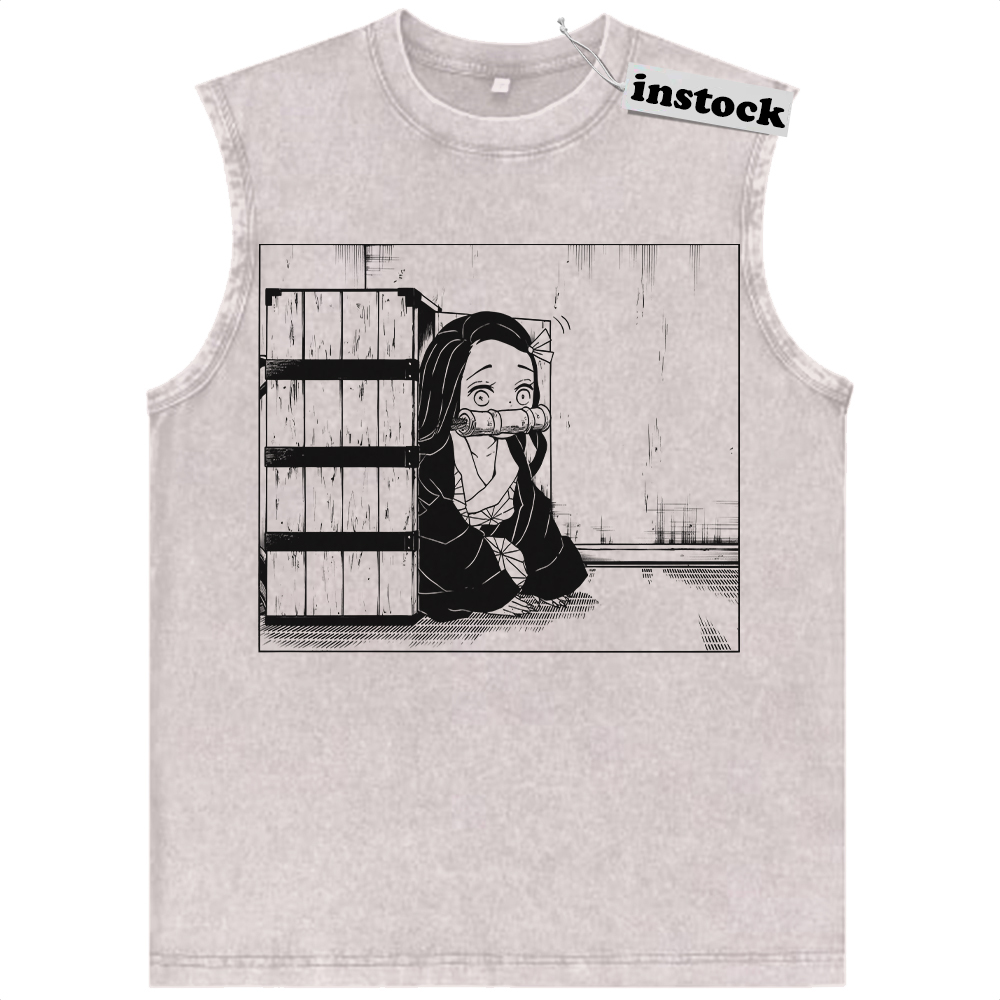 Nezuko Kamado Tank Top, Demon Slayer Tank Top, Anime Tank Top, Vintage Tank Top