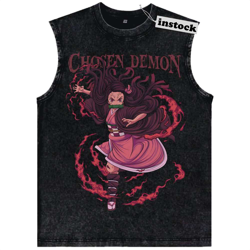 Nezuko Kamado Tank Top, Demon Slayer Tank Top, Anime Tank Top, Vintage Tank Top