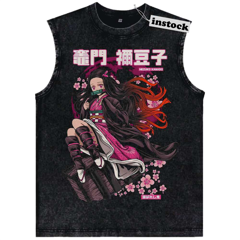 Nezuko Kamado Tank Top, Demon Slayer Tank Top, Anime Tank Top, Vintage Tank Top