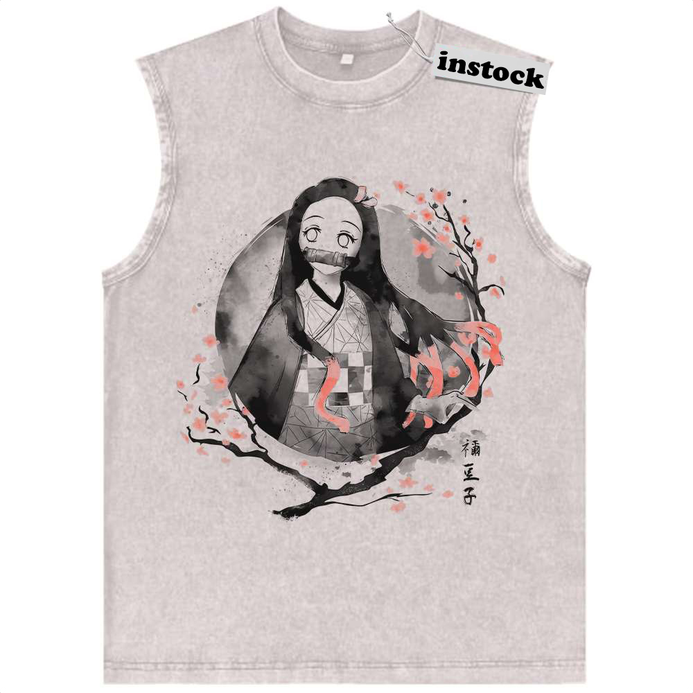 Nezuko Kamado Tank Top, Demon Slayer Tank Top, Anime Tank Top, Vintage Tank Top