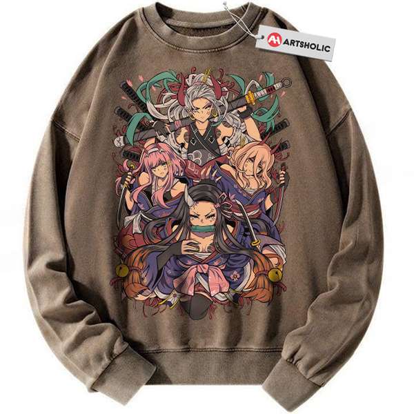 Alternative view of Nezuko Sweatshirt, Zero Two Sweatshirt, Yamato Sweatshirt, Power Sweatshirt, Anime Sweatshirt, Vintage Sweatshirt