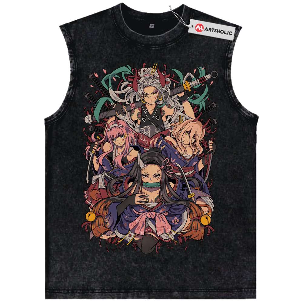 Nezuko Tank Top, Zero Two Tank Top, Yamato Tank Top, Power Tank Top, Anime Tank Top, Vintage Tank Top