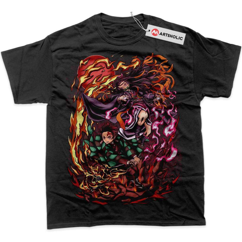 Alternative view of Nezuko vs Tanjiro Kamado Shirt, Demon Slayer Shirt, Anime Shirt, Graphic T-Shirt