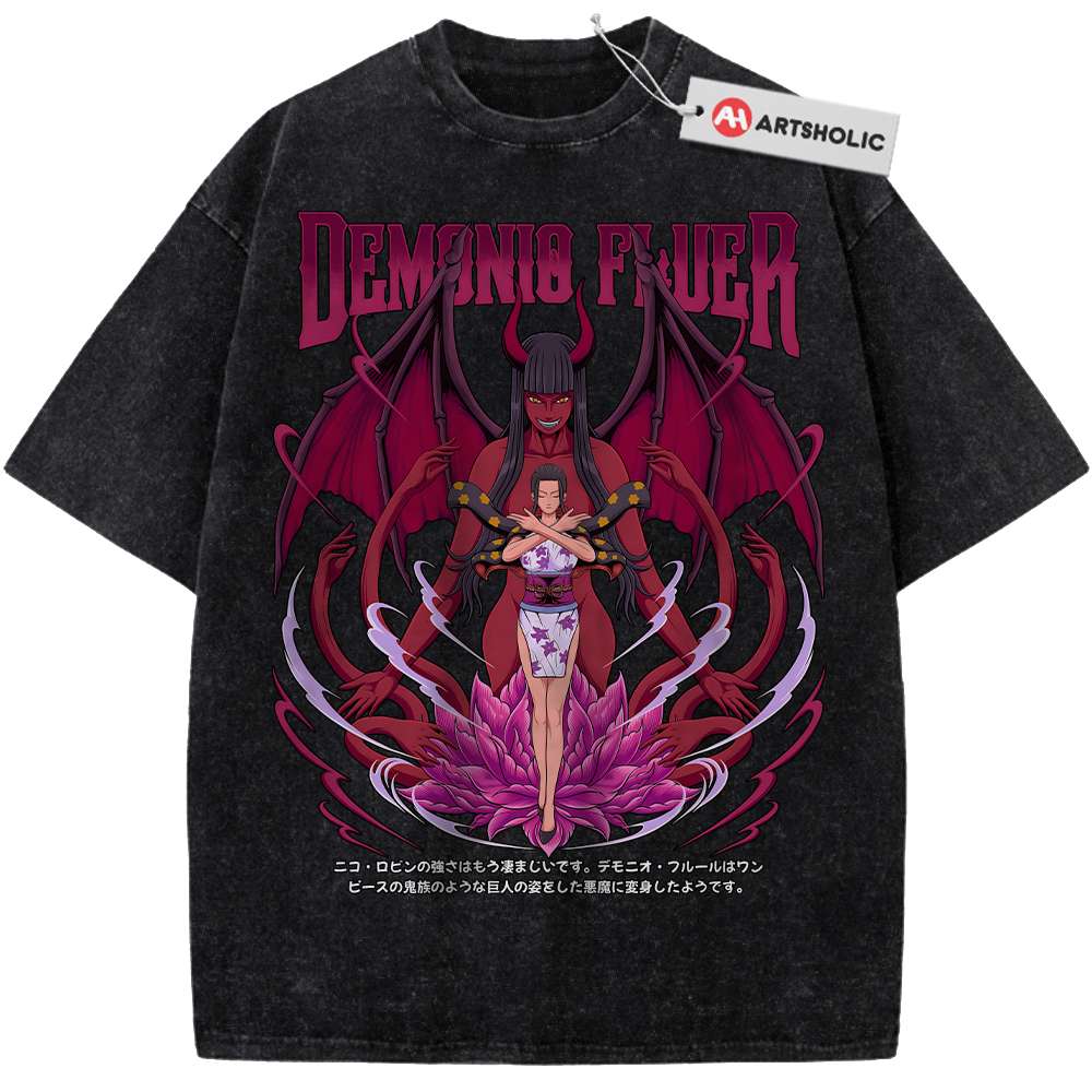 Alternative view of Nico Robin Shirt, One Piece Shirt, Anime Shirt, Vintage Tee