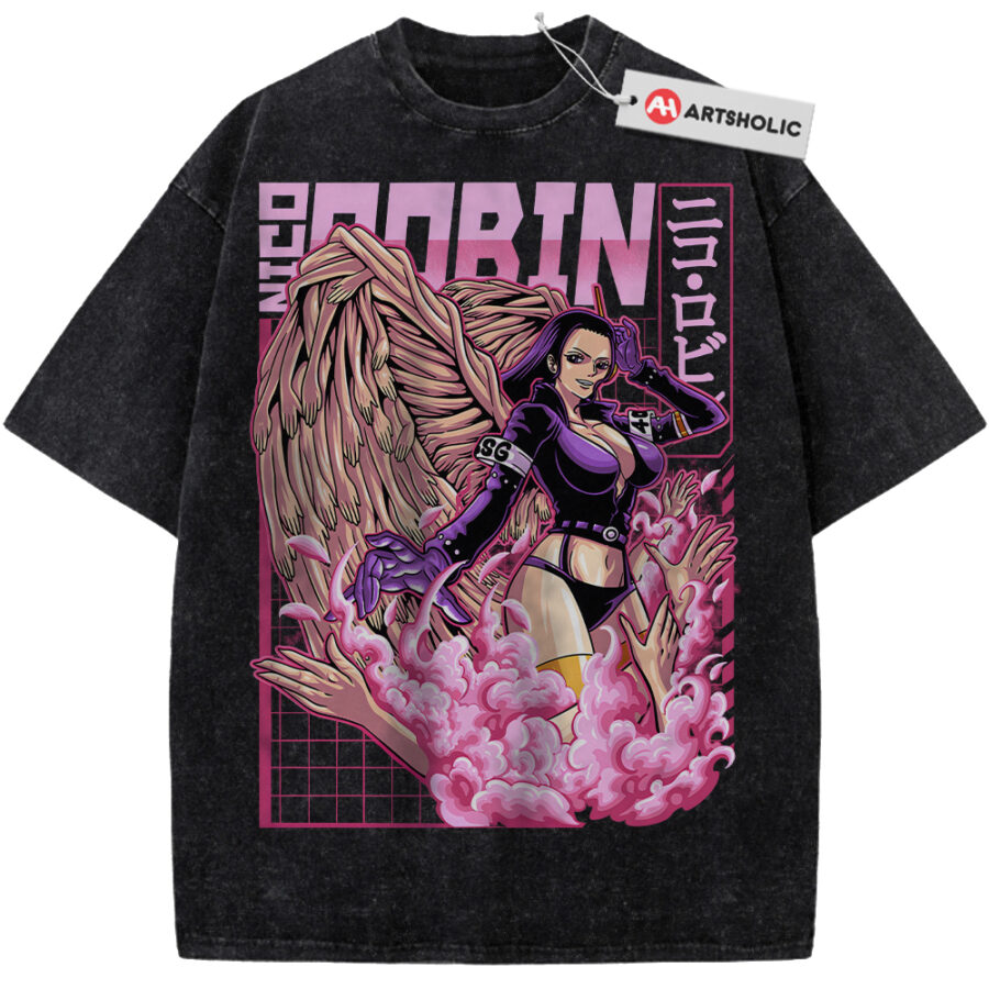 Alternative view of Nico Robin Shirt, One Piece Shirt, Anime Shirt, Vintage Tee