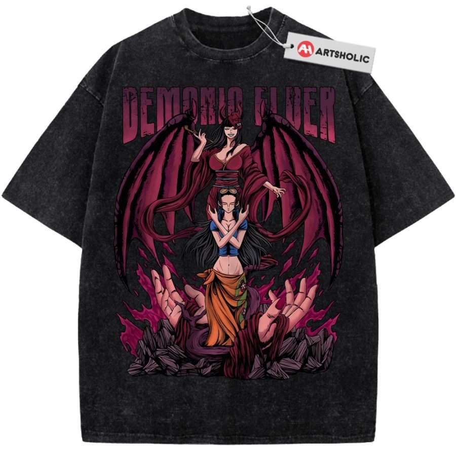 Alternative view of Nico Robin Shirt, One Piece Shirt, Anime Shirt, Vintage Tee