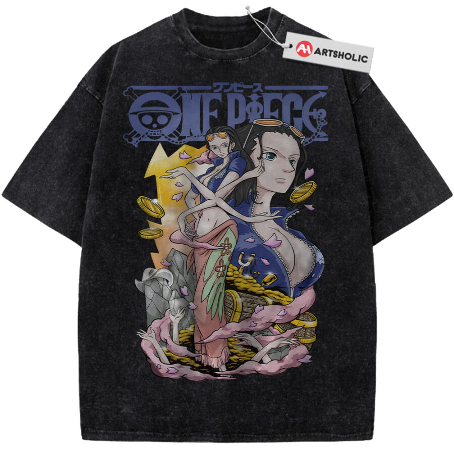 Alternative view of Nico Robin Shirt, One Piece Shirt, Anime Shirt, Vintage Tee