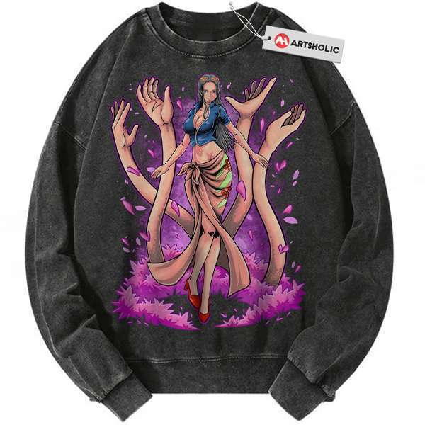 Nico Robin Sweatshirt, One Piece Sweatshirt, Anime Sweatshirt, Vintage Sweatshirt