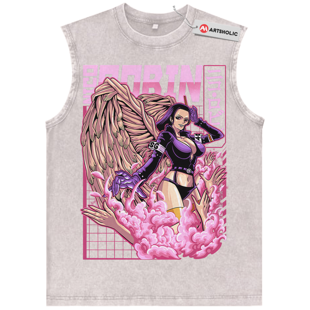 Alternative view of Nico Robin Tank Top, One Piece Tank Top, Anime Tank Top, Vintage Tank Top