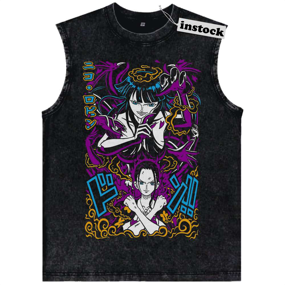 Nico Robin Tank Top, One Piece Tank Top, Anime Tank Top, Vintage Tank Top