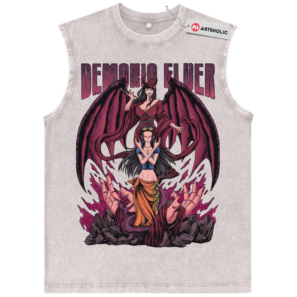 Alternative view of Nico Robin Tank Top, One Piece Tank Top, Anime Tank Top, Vintage Tank Top