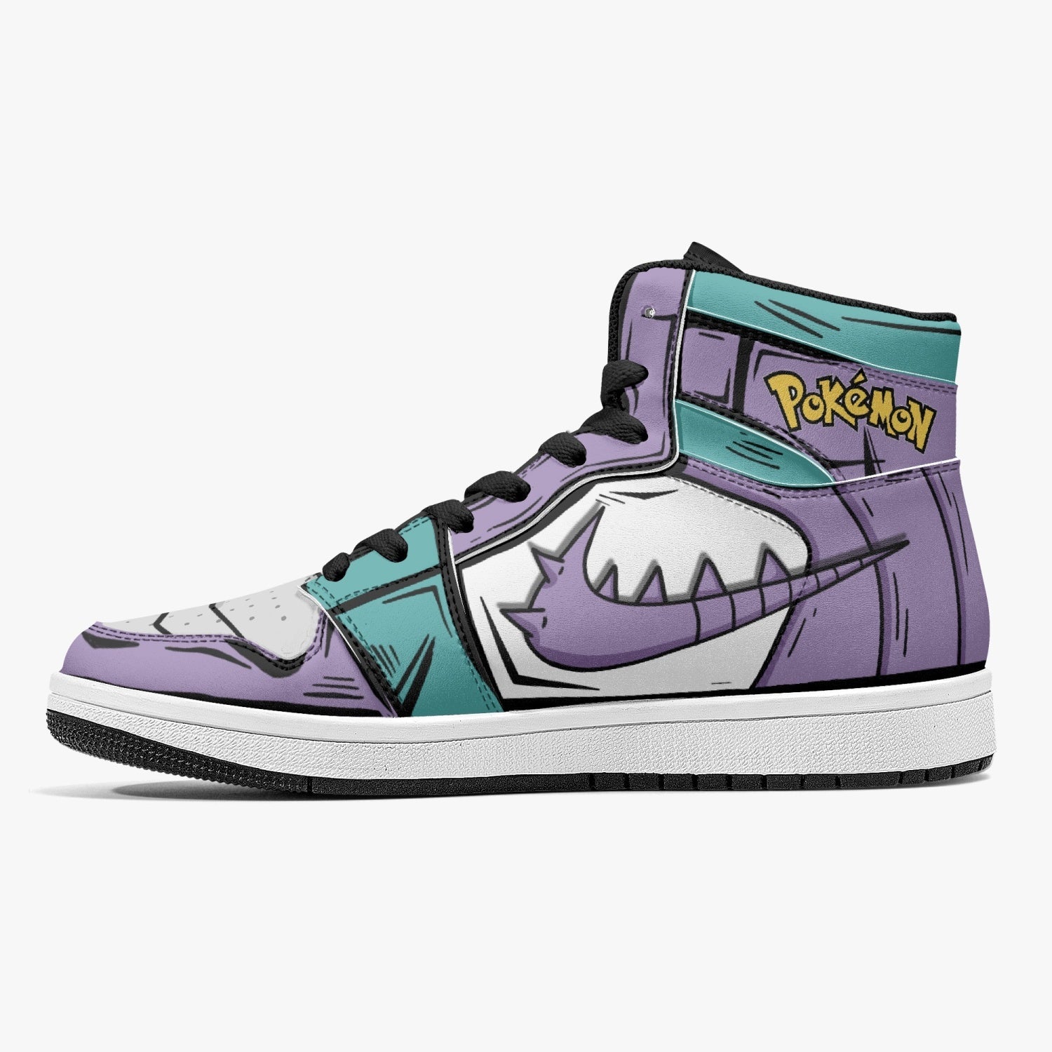 Alternative view of Nidoking Pokemon Custom Sneaker Mid 1 Basketball Shoes - Otaku Hall