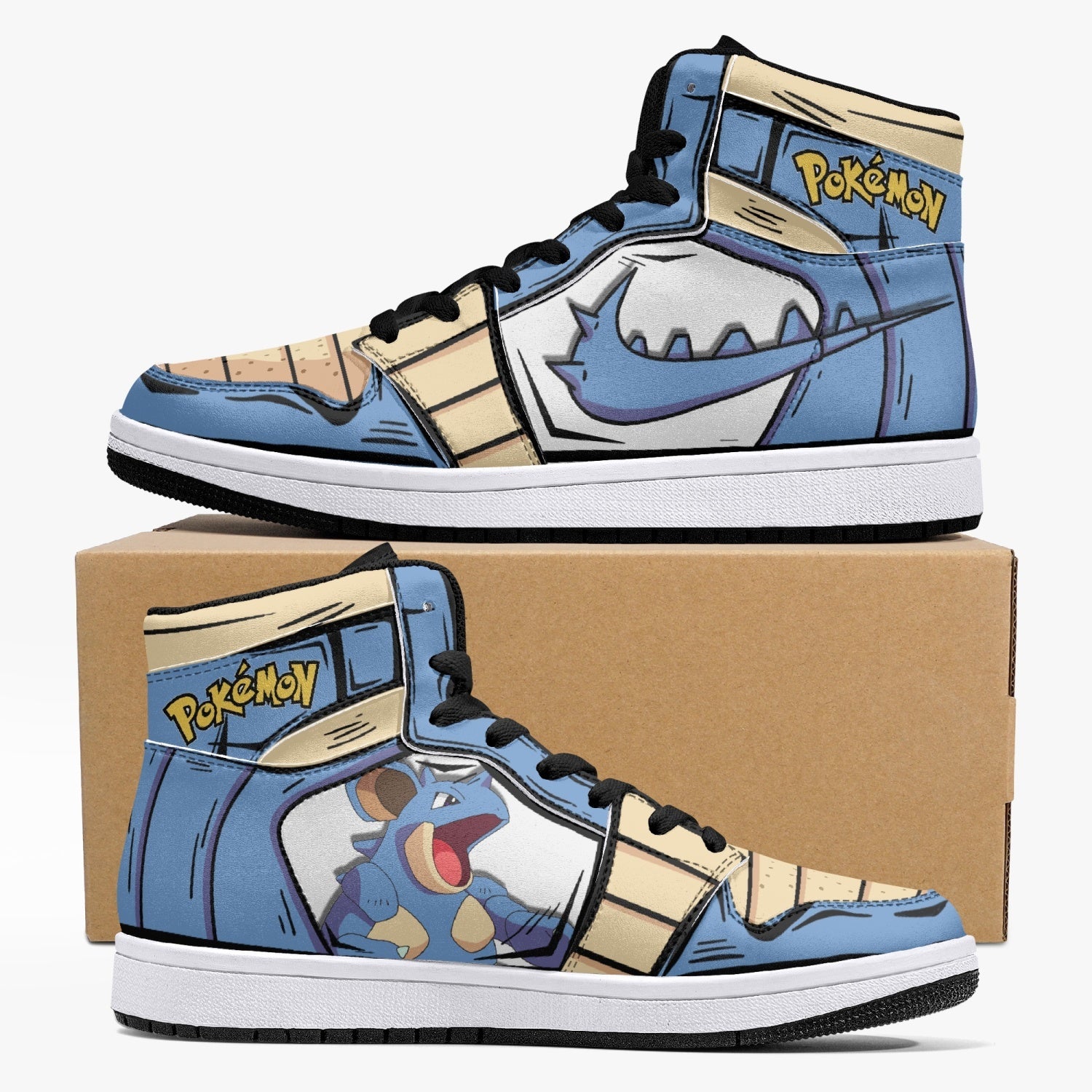 Nidoqueen Pokemon Custom Sneaker Mid 1 Basketball Shoes - Otaku Hall