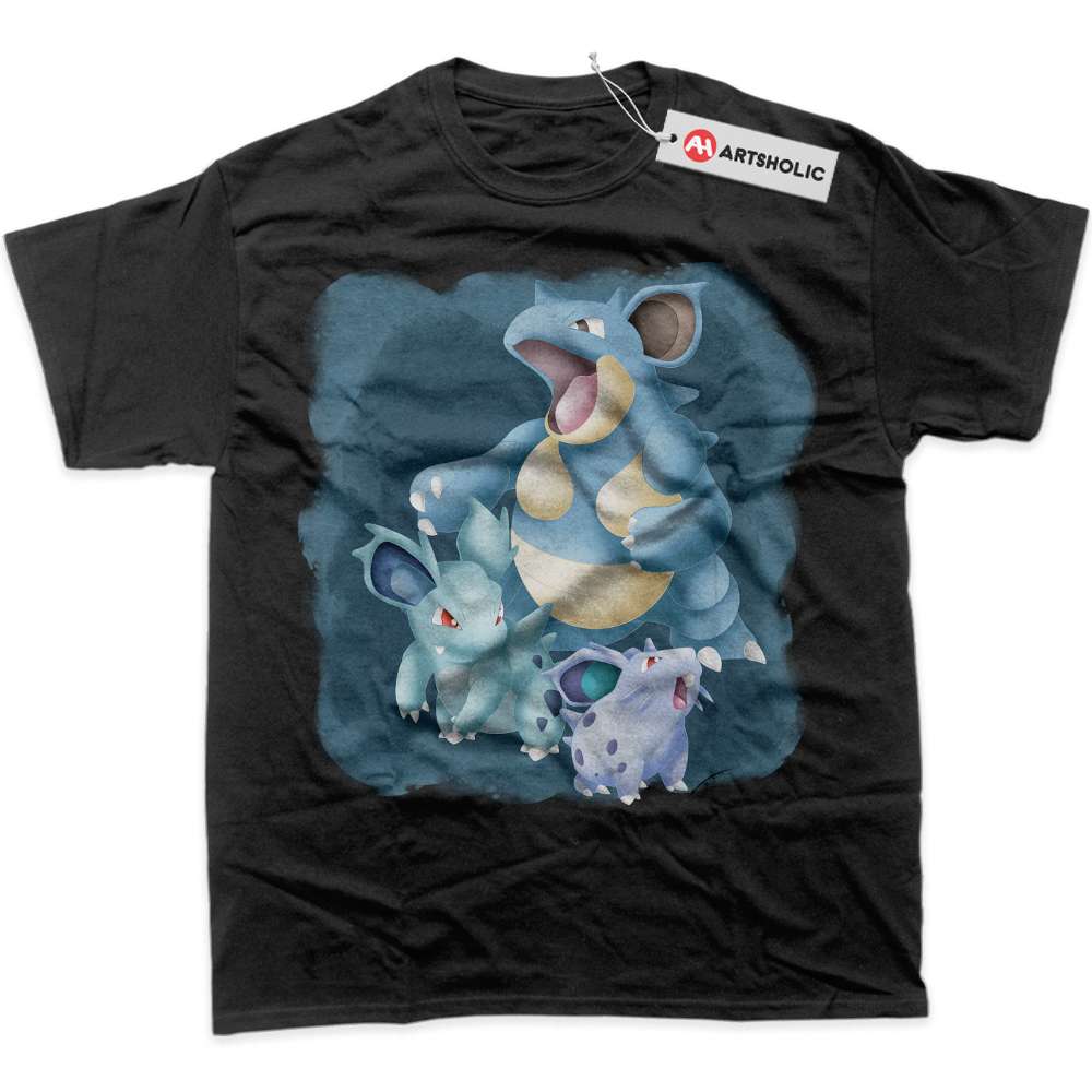 Alternative view of Nidoran Nidorina vs Nidoqueen Shirt, Pokemon Shirt, Anime Shirt, Graphic T-Shirt