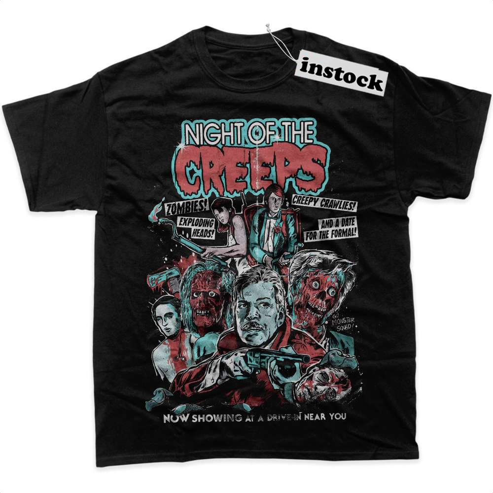 Night of the Creeps Shirt, Halloween Shirt, Horror Movie Shirt, Graphic T-Shirt