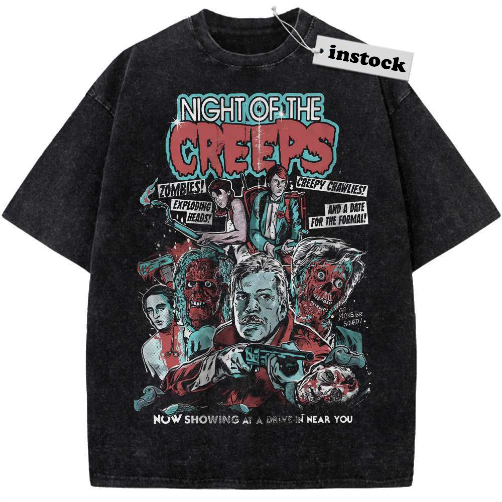 Night of the Creeps Shirt, Halloween Shirt, Horror Movie Shirt, Vintage T-Shirt